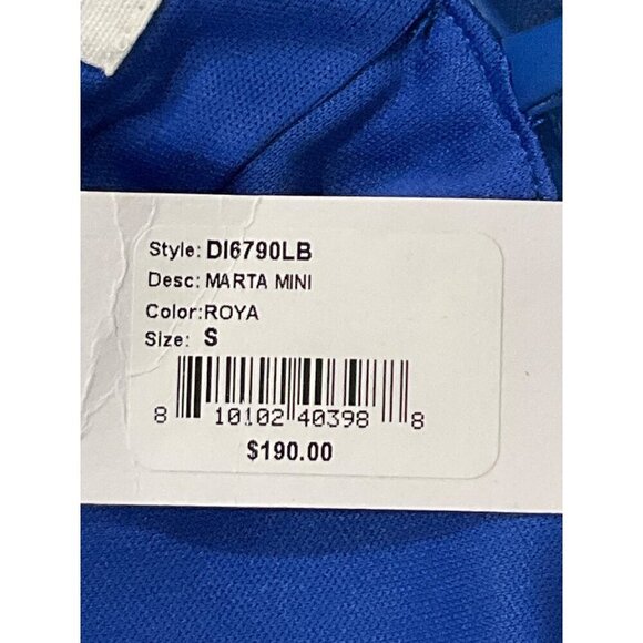 LBLC The Label Marta Mini Dress in Blue Small New Womens Vegan Faux Leather - Picture 11 of 14